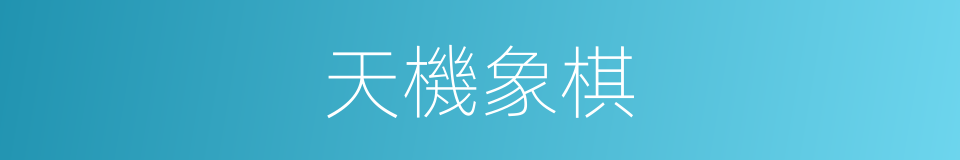 天機象棋的同義詞