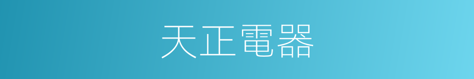 天正電器的同義詞
