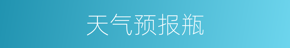 天气预报瓶的同义词