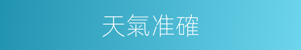 天氣准確的同義詞