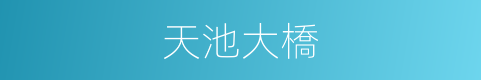 天池大橋的同義詞