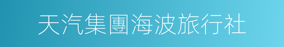 天汽集團海波旅行社的同義詞