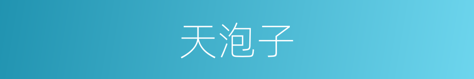 天泡子的同义词