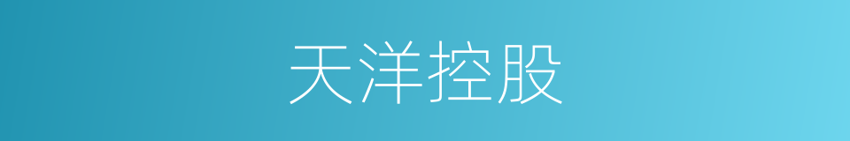 天洋控股的同义词