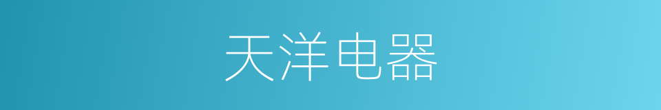 天洋电器的同义词