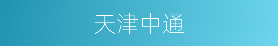 天津中通的同义词