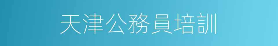 天津公務員培訓的同義詞