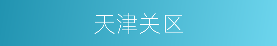 天津关区的同义词