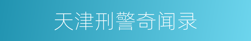 天津刑警奇闻录的同义词