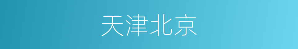 天津北京的同义词