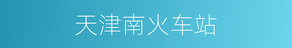 天津南火车站的同义词