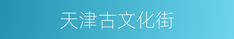 天津古文化街的同义词