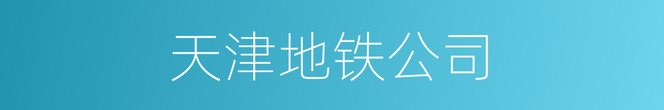 天津地铁公司的同义词