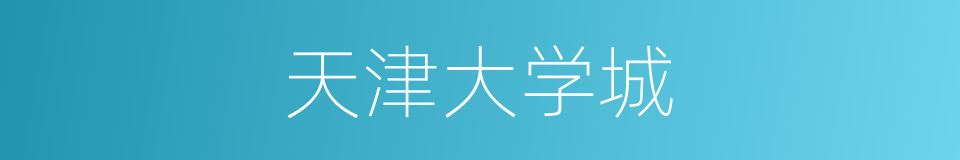 天津大学城的同义词