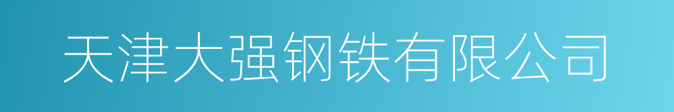 天津大强钢铁有限公司的同义词