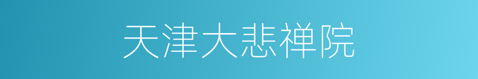 天津大悲禅院的同义词
