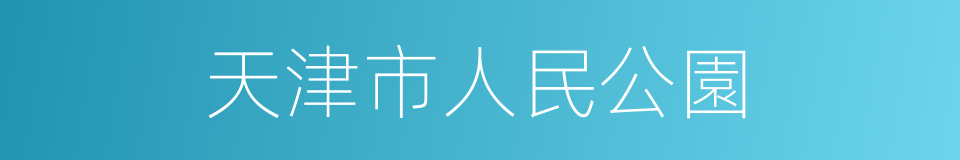 天津市人民公園的同義詞