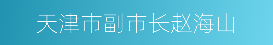 天津市副市长赵海山的同义词