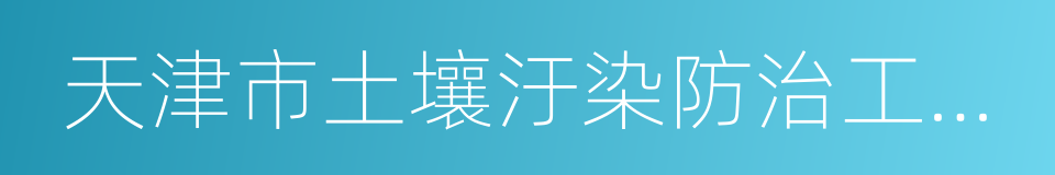 天津市土壤汙染防治工作方案的同義詞