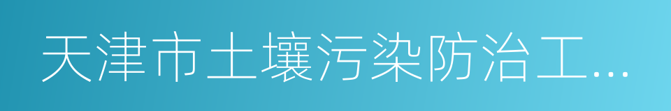 天津市土壤污染防治工作方案的同义词