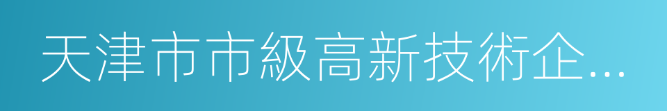 天津市市級高新技術企業認定管理辦法的同義詞