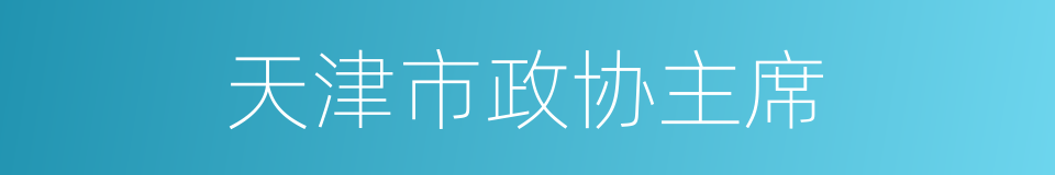 天津市政协主席的同义词