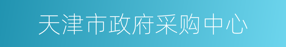 天津市政府采购中心的同义词