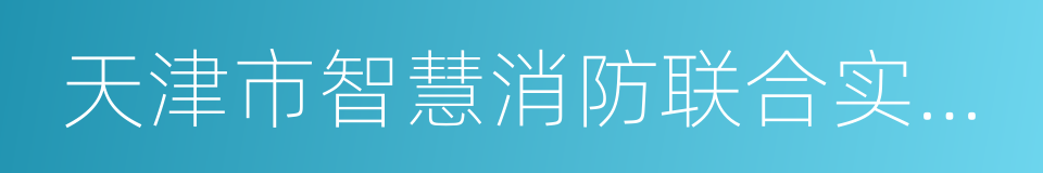 天津市智慧消防联合实验室的同义词