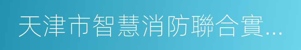 天津市智慧消防聯合實驗室的同義詞