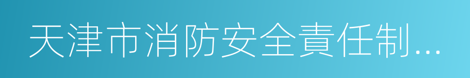 天津市消防安全責任制規定的同義詞