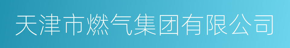 天津市燃气集团有限公司的同义词