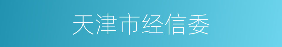 天津市经信委的同义词