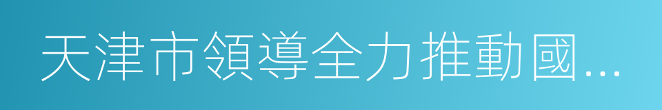 天津市領導全力推動國企混改工作的同義詞