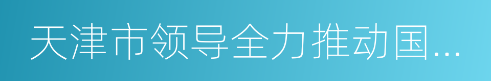 天津市领导全力推动国企混改工作的同义词