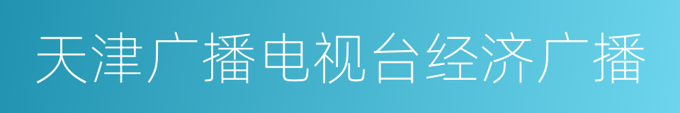 天津广播电视台经济广播的同义词