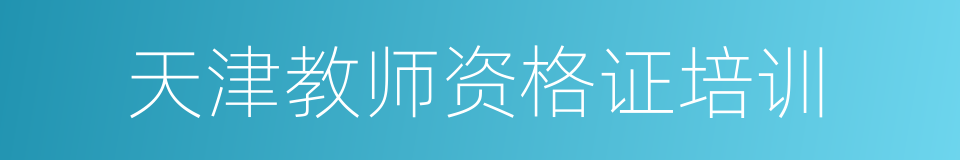天津教师资格证培训的同义词