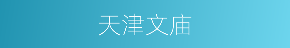 天津文庙的同义词