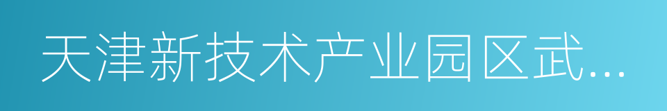 天津新技术产业园区武清开发区的同义词