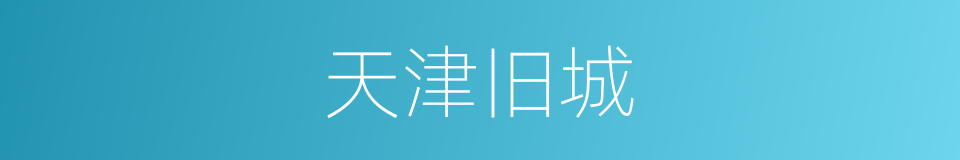 天津旧城的同义词