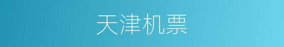 天津机票的同义词