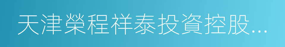 天津榮程祥泰投資控股集團有限公司的同義詞