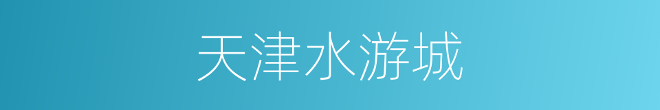 天津水游城的同义词