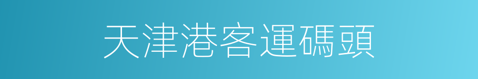 天津港客運碼頭的同義詞