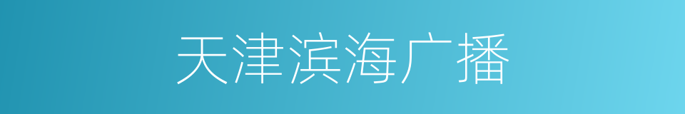 天津滨海广播的同义词