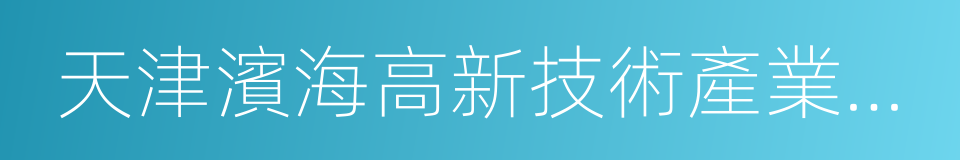 天津濱海高新技術產業開發區的同義詞