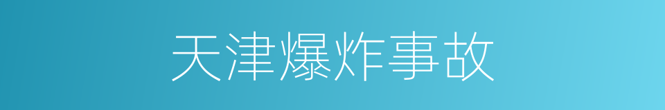 天津爆炸事故的同义词