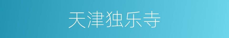 天津独乐寺的同义词