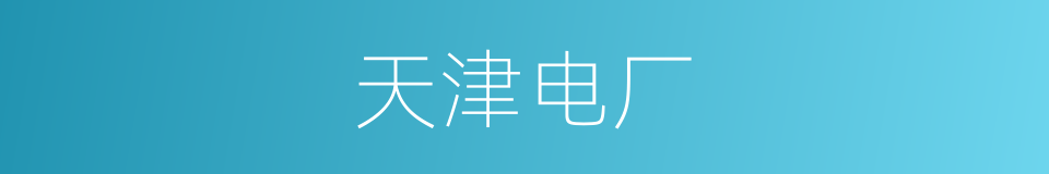 天津电厂的同义词
