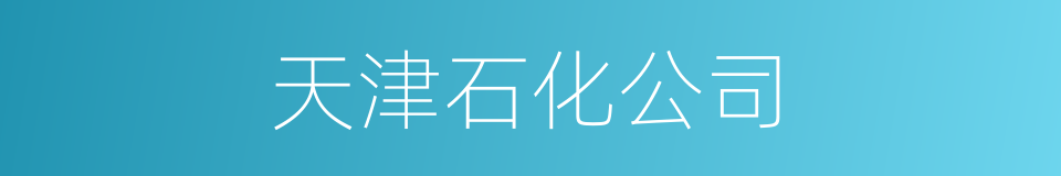 天津石化公司的同义词
