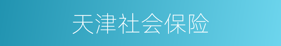 天津社会保险的同义词